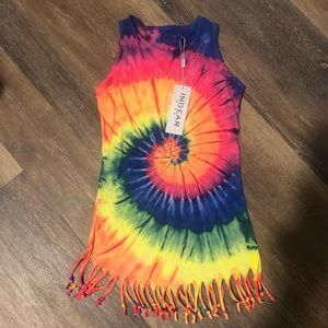 NWT girl’s swim suit tie dye  cover up
